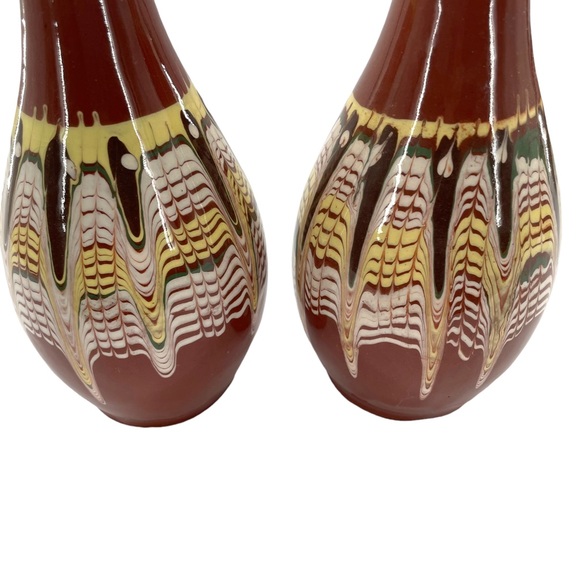 Bohemian Oil & Vingar Caddy w/Salt & Pepper Shakers with Drip Glaze NWOT - Picture 11 of 12